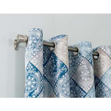 Sun Zero Reardon Global Medallion Print Energy Saving Grommet Curtain Panel