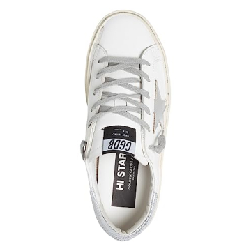 Golden Goose Hi Star Platform Sneakers White Silver