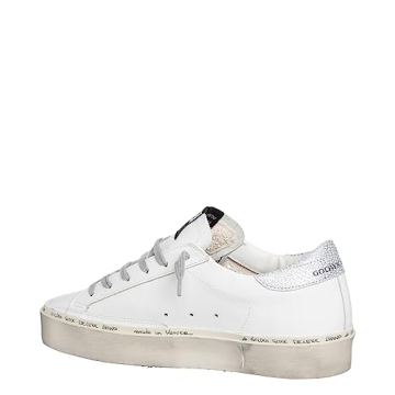 Golden Goose Hi Star Platform Sneakers White Silver