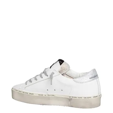 Golden Goose Hi Star Platform Sneakers White Silver