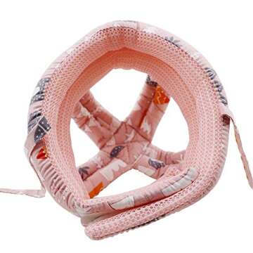 Baby Infant Toddler Helmet No Bumps Safety Head Cushion Bumper Bonnet, Adjustable Protective Cap Child Safety Headguard Hat for Running Walking Crawling (Pink Forest)