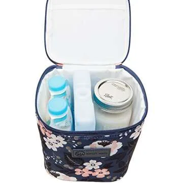 Sarah Wells Cold Gold Breastmilk Cooler Bag with Ice Pack (Le Floral)