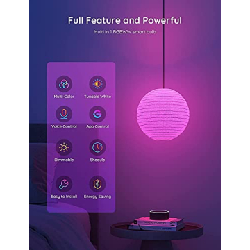 Govee Smart LED Bulbs - RGBWW Color Changing with Voice Control
