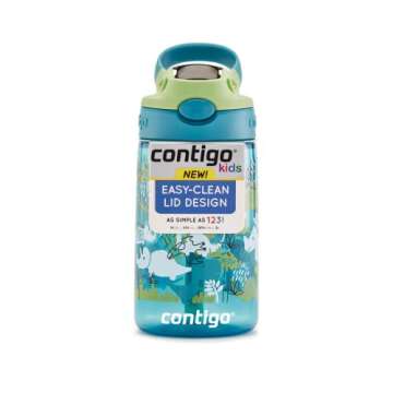 Contigo Kids Straw Water Bottle with AUTOSPOUT Lid, 14oz., Dinos