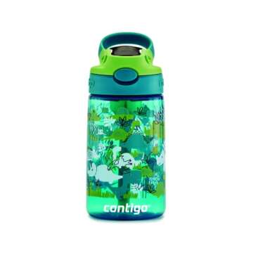 Contigo Kids Straw Water Bottle with AUTOSPOUT Lid, 14oz., Dinos