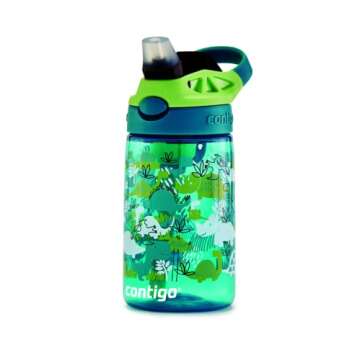 Contigo Kids Straw Water Bottle with AUTOSPOUT Lid, 14oz., Dinos