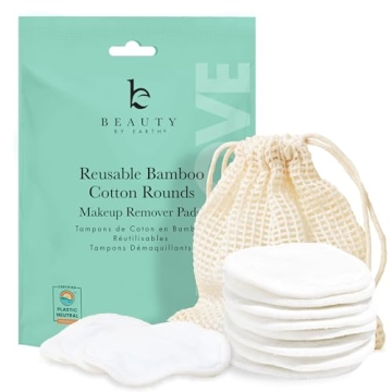 Reusable Makeup Remover Pads - 14 Eco-Friendly Cotton & Bamboo Rounds for Toner, Ultra Soft for All ...