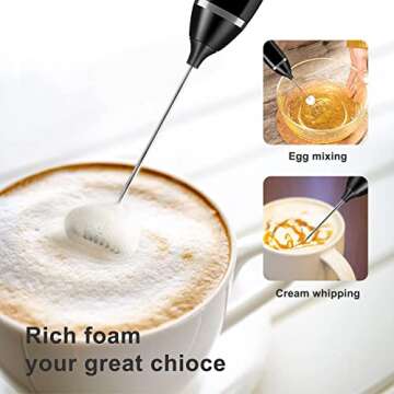 Fivtyily Handheld Milk Frother for Perfect Lattes and More