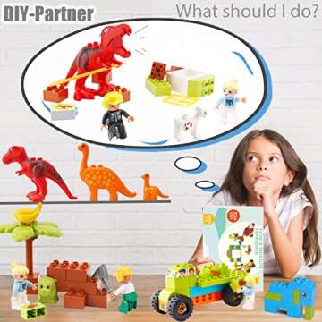Anpcso Kids Creative Dinosaur Building Toy Set – 107 Pieces, Fun, Educational, Interactive