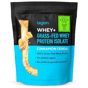 LEGION Whey+ Whey Protein Powder - Grass-Fed, Lactose-Free, Non-GMO