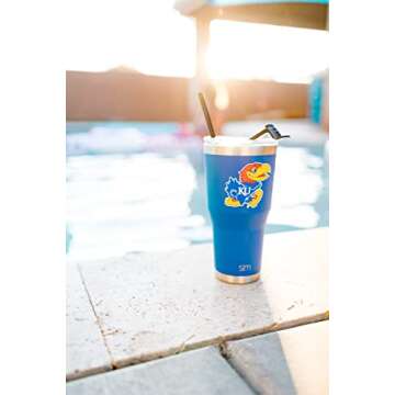 Simple Modern Officially Licensed Collegiate Ohio State Buckeyes Tumbler with Straw and Flip Lid | Insulated Stainless Steel 30oz Thermos | Cruiser Collection | The Ohio State University