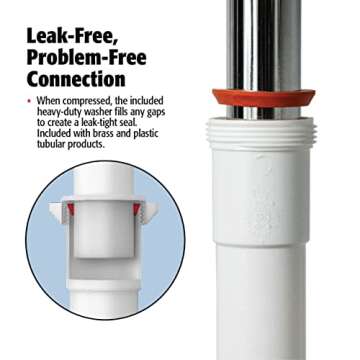 Plumb Pak 200WK P Trap, 1-1/4-Inch by 1-1/4-Inch, White