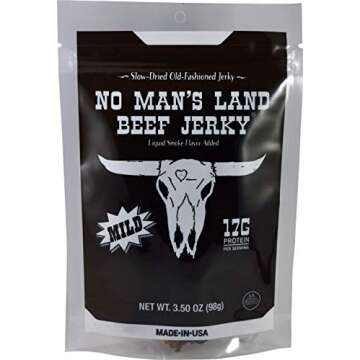 No Man’s Land Mild Beef Jerky High Protein Snack