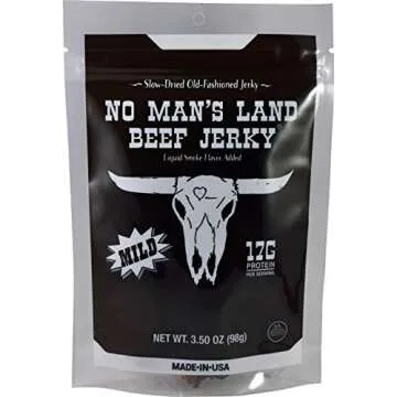 No Man’s Land Mild Beef Jerky High Protein Snack