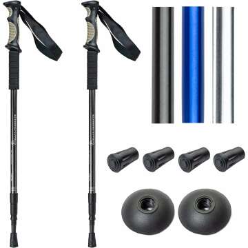Lightweight Adjustable Anti-Shock Hiking Poles