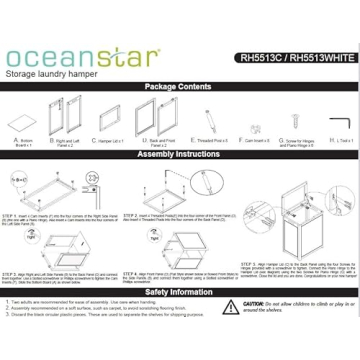 Oceanstar Stylish Storage Laundry Hamper for Your Home