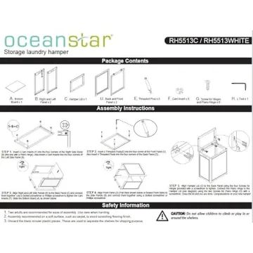 Oceanstar Stylish Storage Laundry Hamper for Your Home