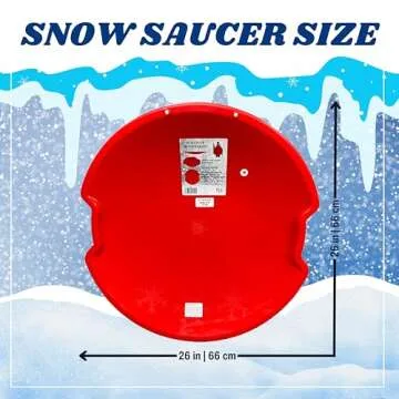 KL Outdoor 26” Red Snow Saucer for Exciting Winter Rides