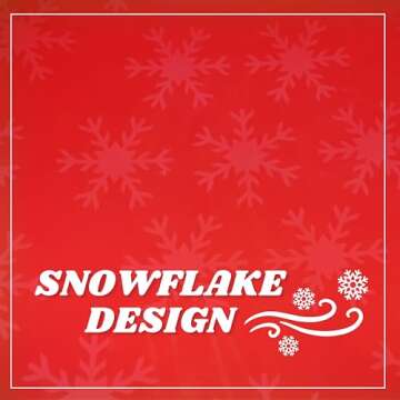 KL Outdoor 26” Red Snow Saucer – Plastic Disc Sled with Handles for Thrilling Rides with Family and Friends – Snowflake Design Perfect for Snowy, Downhill Sledding Fun