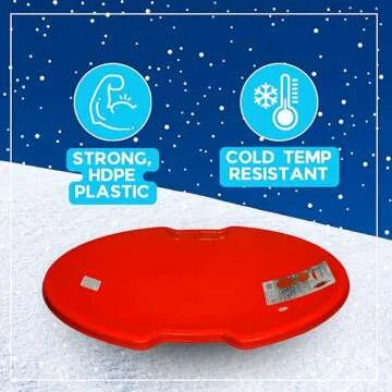 KL Outdoor 26” Red Snow Saucer for Exciting Winter Rides