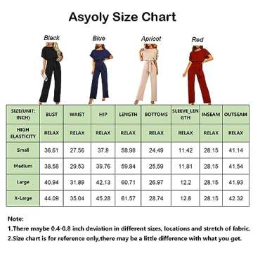 Dokotoo Womens Casual Loose Short Sleeve Belted Wide Leg Playsuits Summer Jumpsuits and Rompers Large Navy Blue