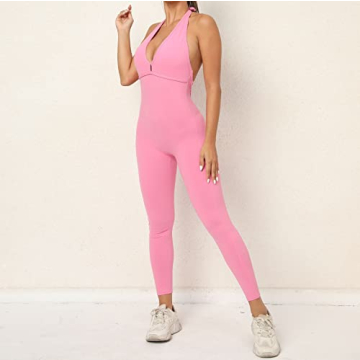 MNNFVC Women's Stylish Yoga Jumpsuit for Comfort and Fit