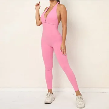 MNNFVC Women's Stylish Yoga Jumpsuit for Comfort and Fit