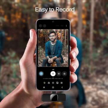 LIZHUZHONG Wireless Microphone for iPhone, iPad, Android, Lavalier Microphone for Video Recording - ...