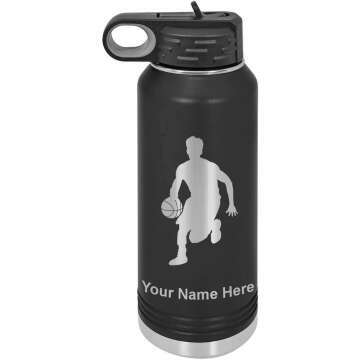 Custom 40oz Double Wall Water Bottle for Basketball