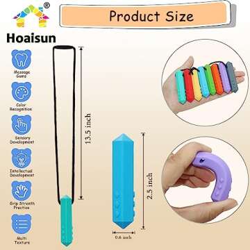 Chew Necklaces for Sensory Kids, 8 Pack Chewy Necklace Sensory Boys and Girls with Autism, ADHD, SPD, Biting, Silicone Teething Necklace Oral Chew Toys for Adults Reduce Chewing Anxiety Fidget