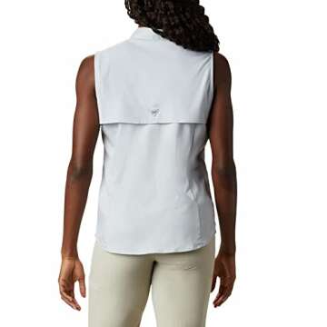 Columbia Women's PFG Tamiami Sleeveless Shirt, Cirrus Grey, Medium