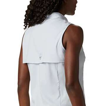 Columbia Women's PFG Tamiami Sleeveless Shirt, Cirrus Grey, Medium