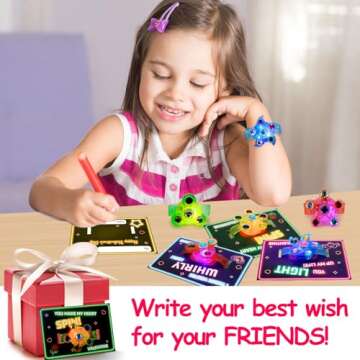 24PCS LED Light Up Fidget Spinner Bracelets for Kids