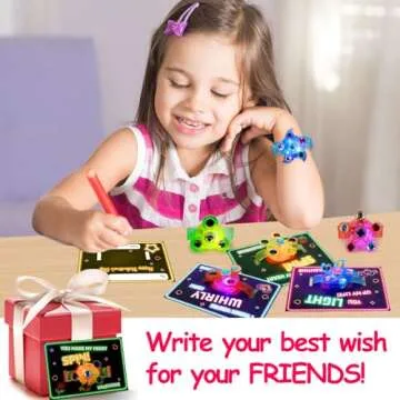 24PCS LED Light Up Fidget Spinner Bracelets for Kids