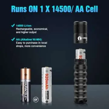 LUMINTOP EDC15 Keychain Flashlight 760 Lumens Mini EDC Flashlight 80 Hours Burn Time, 5 Modes, IPX8 Waterproof Torch Floodlight for Everyday Carry, Camping, Hiking