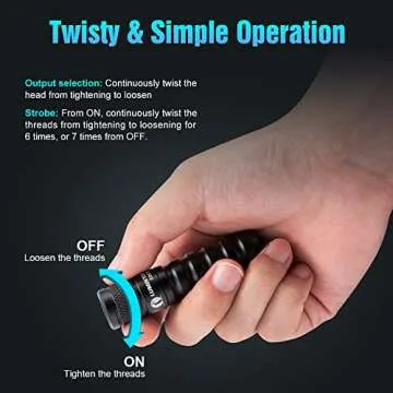 LUMINTOP EDC15 Keychain Flashlight 760 Lumens Mini EDC Flashlight 80 Hours Burn Time, 5 Modes, IPX8 Waterproof Torch Floodlight for Everyday Carry, Camping, Hiking