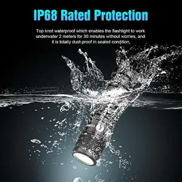 LUMINTOP EDC15 Keychain Flashlight 760 Lumens Mini EDC Flashlight 80 Hours Burn Time, 5 Modes, IPX8 Waterproof Torch Floodlight for Everyday Carry, Camping, Hiking