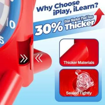 iPlay, iLearn Kids Swimming Pool Toys, Inflatable Floating Dart Board Water Game, Toddler Indoor Outdoor Yard Playset, Cool Summer Family Party Birthday Gift 3 4 5 6 7 8 10 12 Years Old Boys Girl Teen