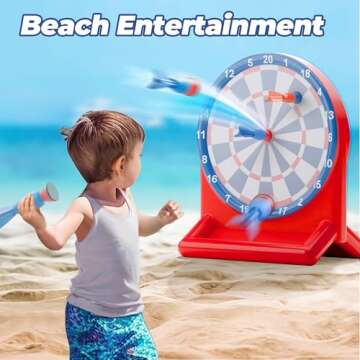 iPlay, iLearn Kids Swimming Pool Toys, Inflatable Floating Dart Board Water Game, Toddler Indoor Outdoor Yard Playset, Cool Summer Family Party Birthday Gift 3 4 5 6 7 8 10 12 Years Old Boys Girl Teen