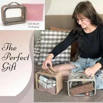 JAZD Clear Makeup Bag Stylish Toiletry Organizer