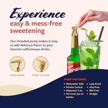 Torani Lime Syrup for Drinks, Flavoring for Iced Tea, Limeade, and Sodas, Pump Included, 25.4 Oz