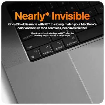 UPPERCASE GhostShield Premium Palm Rest Protector Skin Cover Set, Scratches and Wear Protection, Compatible with MacBook Pro 14" 2024 2023 2021 M4/M3/M2/M1 Pro/Max (Space Gray)