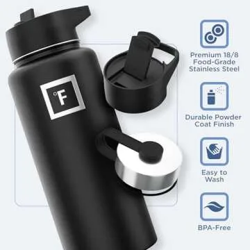 IRON °FLASK 3 Lids Insulated Water Bottle - 32 oz