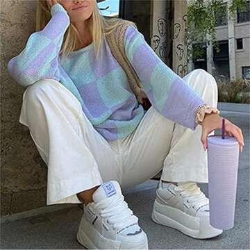 Chic Women’s Oversized Knitted Pullover Sweater for Fall