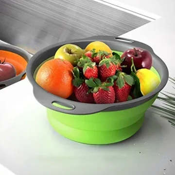 QiMH Collapsible Colander Set of 4 - Space Saving Kitchen Essentials