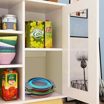 QiMH Collapsible Colander Set of 4 - Space Saving Kitchen Essentials