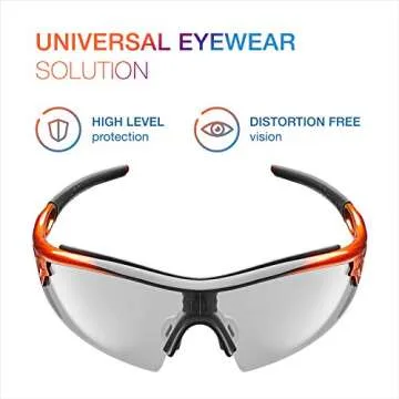 ToolFreak Reevo Safety Glasses Clear Polycarbonate Lens, UV and Impact Rating, Eye Protection, Rated...