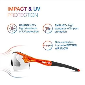 ToolFreak Reevo Safety Glasses Clear Polycarbonate Lens, UV and Impact Rating, Eye Protection, Rated to Ansi Z87+, Distortion Free, Hard Case,Pouch, Neck Cord and Cloth