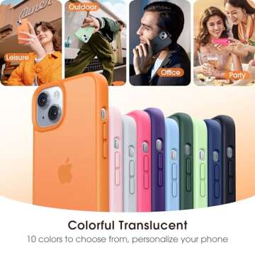 Alphex Shockproof for iPhone 14 / iPhone 13 Case, Sleek Retro Design, German Quality Standard Certif...