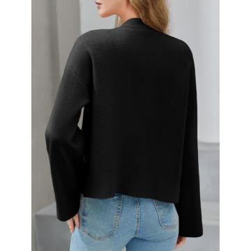 Saodimallsu Women's Trendy V Neck Cardigan with Pockets